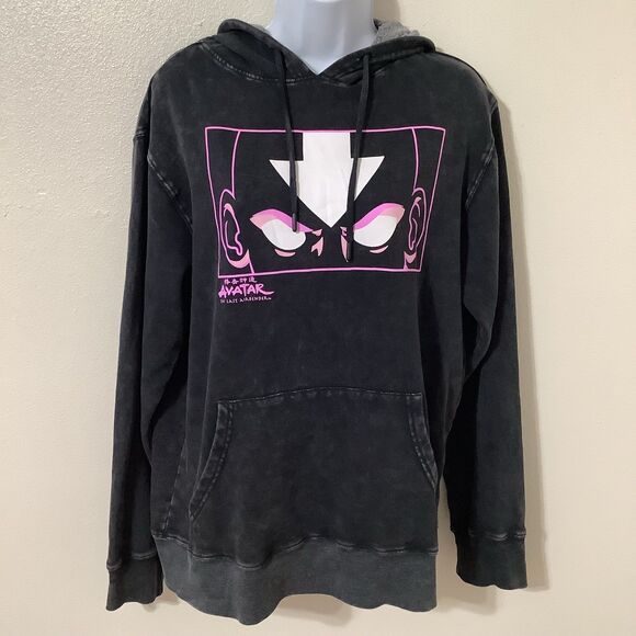 Avatar the Last Airbender Acid Wash Grunge Emo Scene Graphic Nostalgia Hoodie SM - Picture 1 of 12